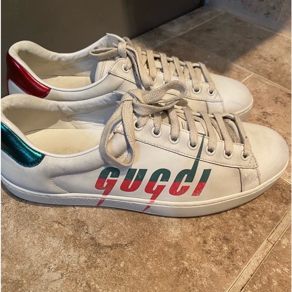 AUTHENTIC GUCCI ACE BLADE LOW TOP SNEAKERS